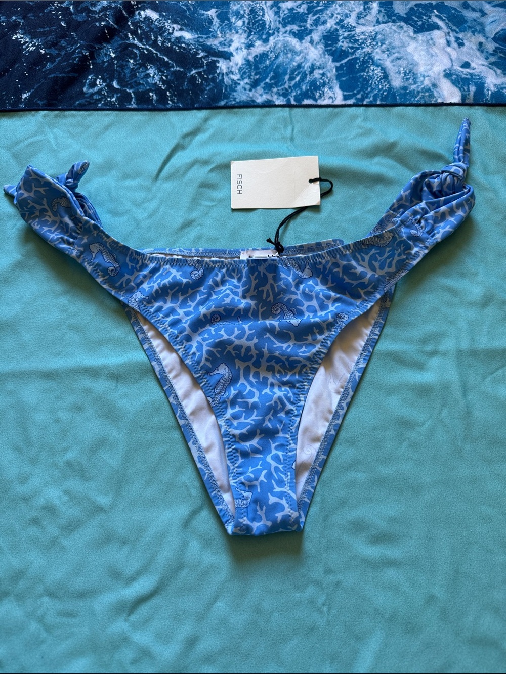 Fisch Blue Coral Tie-Side Bikini Bottom NWT